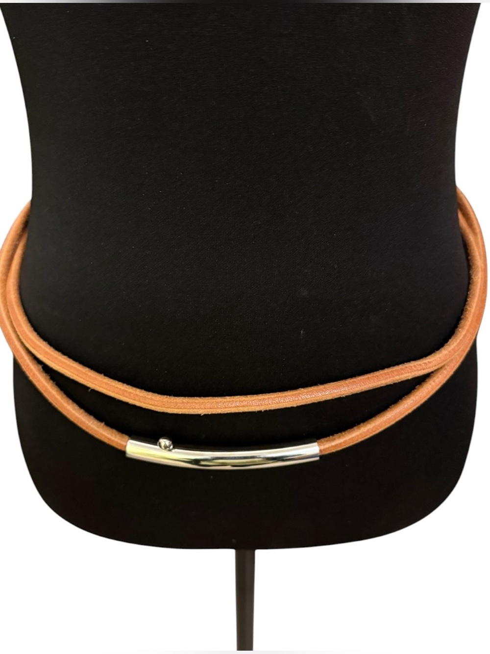 Hermes Brown Double Wrap Cord Leather Belt Size M